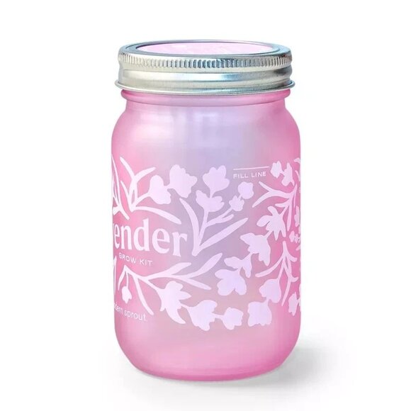 Modern Sprout 'Lavender' Pink Pint Mason Jar Grow Kit - Picture 2 of 5